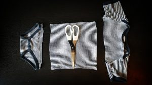 Stoffbeutel-Babybody schneiden