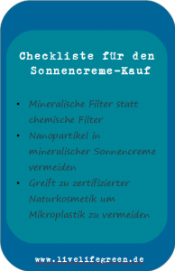 Checkliste für gesunde Sonnencreme