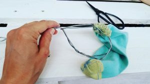 Upcycling-Kescher Drahtstiel Ring
