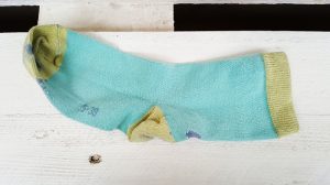 Upcycling-Kescher alte Socke