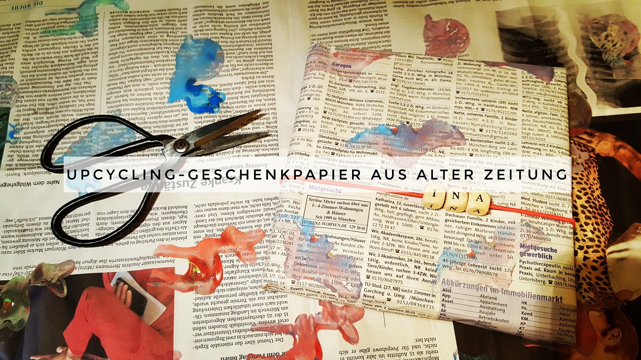 Upcycling-Geschenkpapier aus alter Zeitung