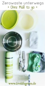 Pinterest-Pin: Plastikfrei to go und zerowaste unterwegs ohne Muell