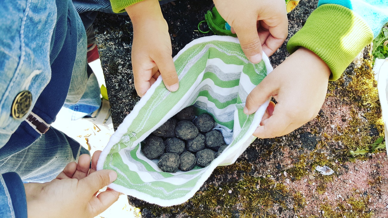Samenbomben mit Kinder selber machen. Schnell und einfach!