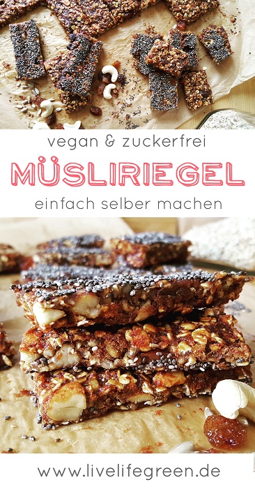 Pinterest-Pin: Müsliriegel selber machen
