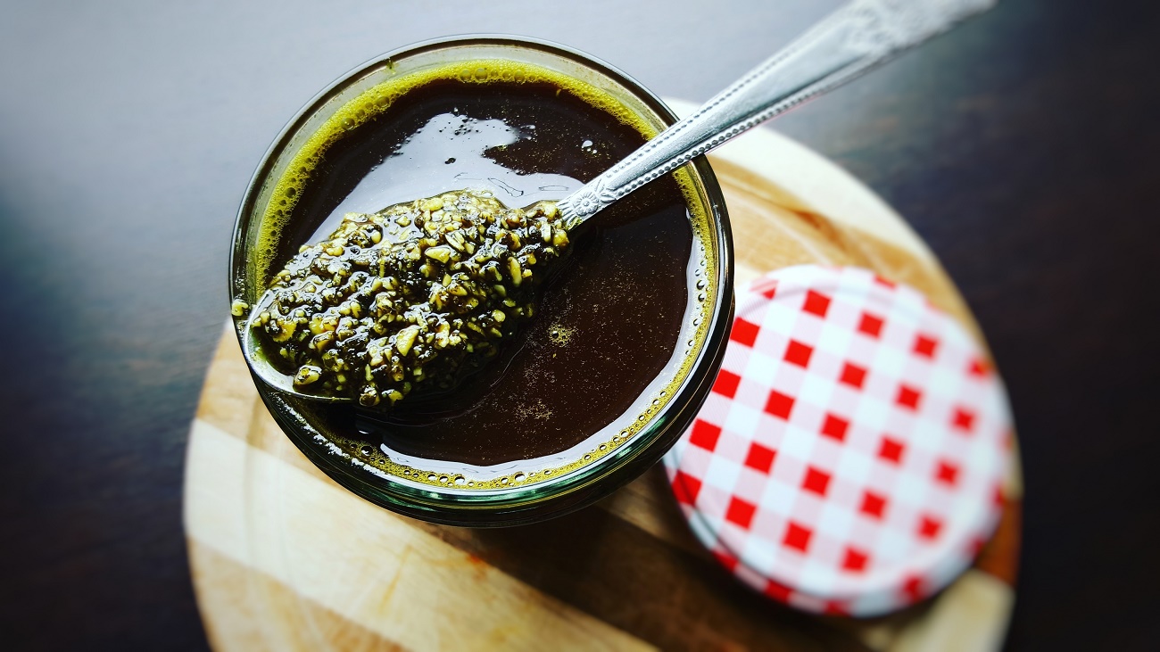 Kürbiskernpesto "Kürbisglück" als Brotaufstrich, zu Nudeln oder im Salatdressing