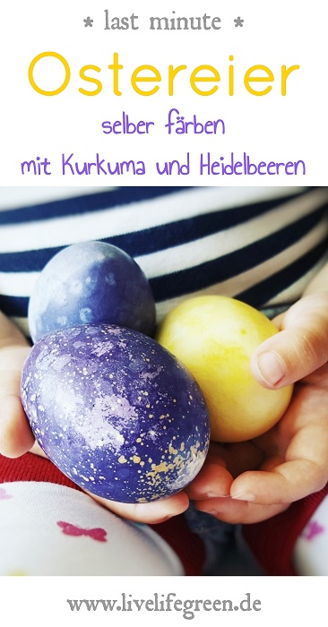 Pinterest-Pin: Ostereier natürlich färben ohne Chemie