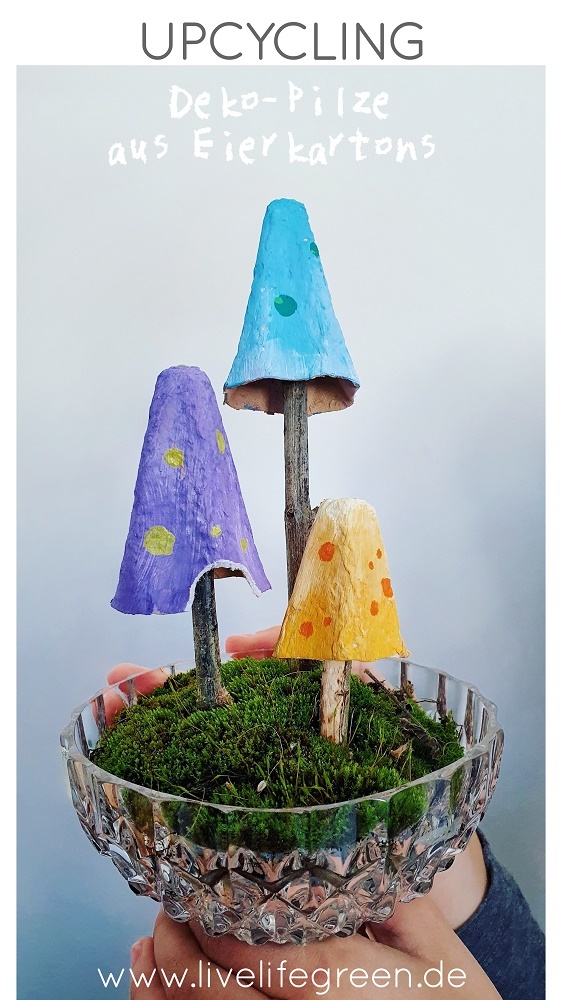 Upcycling mit Kindern - Deko-Pilze aus Eierkartons selber machen
