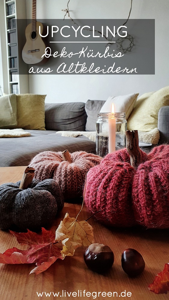 Upcycling - Hübschen Deko-Kürbis aus Altkleidern selber machen